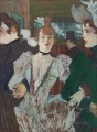 2人の女性を連れてムーラン・ルージュに到着するラ・グーリュ 1892年 トゥールーズ・ロートレック・アンリ・ド